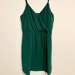 Madewell wrap-front cami dress bowling green 10